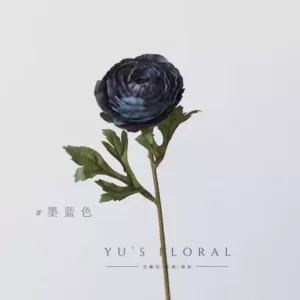 Artificial flowers, peony, lotus, magenta, home decoration, single artificial flower, flower arrangement, photography props - 1 branch of dark blue