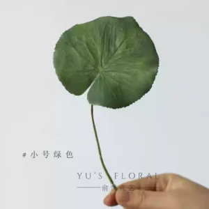 Artificial flowers, retro water lily leaves, floral accessories, single branches, artificial flowers, home decoration, handicraft design props - Trumpet-Green