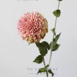 Simulated flower dahlia Cézanne retro oil painting style autumn color home decoration floral landscaping report tool space display - Type C-retro pink