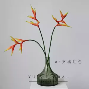 Artificial flowers, banana, banana, banana, tropical flowers, Southeast Asian style, home decoration, soft decoration - A vase + 3 flowers