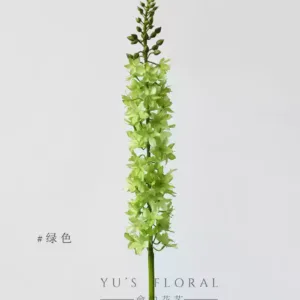 Artificial flower foxtail lily high-end single artificial flower ornaments soft decoration floral landscaping home decoration photography props - green