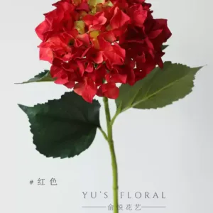 Simulated flower magic ocean hydrangea red and blue single artificial flower floral landscaping home flower arrangement photography props - red