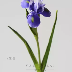 Simulated flower iris flower high imitation with real feel and moisturizing soft decoration fake flower wedding layout photography props and decorations - Purple