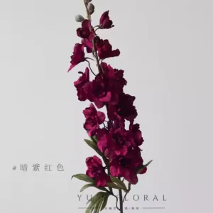 Simulated flower Da Feiyan home decoration retro series photography props floral landscaping foreign trade single floral ornaments - dark purple red
