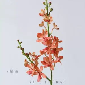 Simulated flower orchid wedding arrangement orange autumn and winter warm color home decoration high-quality photography props - orange