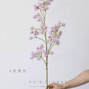 Simulated flower Da Nan candle flower white light purple flowers floral landscaping home decoration beautiful display soft decoration photography props - light purple