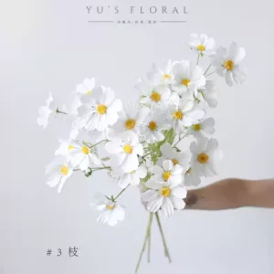 Artificial Flowers White Gesang Flowers Floral Landscape Decorative Flowers Wedding Artificial Flowers Home Decoration Photography Props - 3 branches