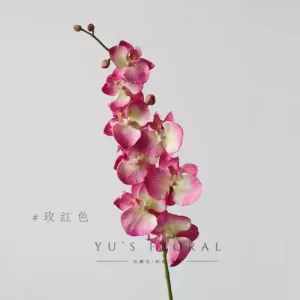 Artificial flowers, Phalaenopsis Mansoni, artificial flowers, home soft furnishings, photography props, single artificial flowers, floral landscaping - rose red