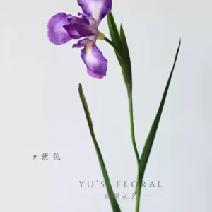Simulated flower iris, jade cicada blue high-end home decoration floral landscaping blue flower photography props - Purple