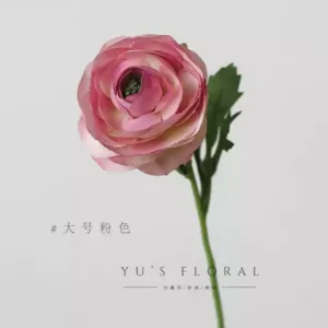 Artificial flower Lulianyang peony sprig flower single artificial flower indoor home decoration dark wine red hotel layout - large pink