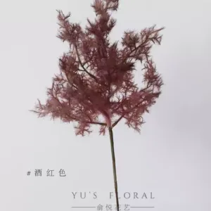 Simulated flowers, cotinus, fake flowers, smoke trees, light luxury, high-end single flower art, landscaping ornaments, photography props, soft decoration, high-end sense - Claret