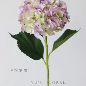 Artificial flowers French large hydrangea home decoration floral photography props soft decoration display fake flowers silk flowers wedding arrangement - light purple