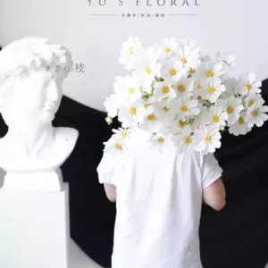 Artificial Flowers White Gesang Flowers Floral Landscape Decorative Flowers Wedding Artificial Flowers Home Decoration Photography Props - 20 branches