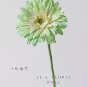 Simulated flowers, gerbera flowers, gerbera flowers, home decoration, simulated flowers, landscaping, fake flowers, photography props - Bean green