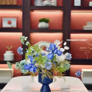 Simulated flower iris, jade cicada blue high-end home decoration floral landscaping blue flower photography props - Table flower material package is not a finished product, please be careful when purchasing