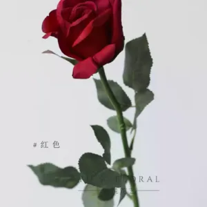 Artificial flowers, red roses, single artificial flowers, indoor home flower art, soft furnishings, foreign trade final order - red