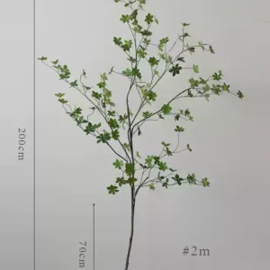 Simulated hanging clock, green indoor display, home photography props, soft decoration, poles and leaves are all simulated plants - 2m hanging clock