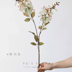 Simulated Erythrina flowers, autumn flowers, retro oil painting style, wedding hall floral landscaping, photography props, soft furnishings - autumn white