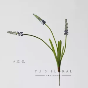Artificial flowers, grape hyacinth, blue, sprigs of flowers, home decoration, single artificial flowers, photography props - blue