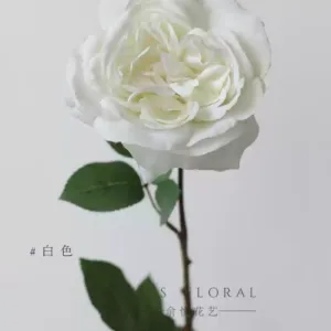 Simulated flower rose plum blossom single branch fake indoor floral soft decoration silk flower photography props home decoration flower - White