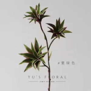 Simulated plant lily bamboo green flower arrangement bonsai home decoration single artificial flower photography props wedding layout - purple green