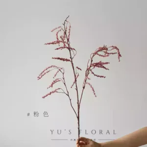 Artificial flower Polygonum Polygonum acuminatum Floral arrangement Single branch Artificial flower Photography prop Indoor decoration Device Material - pink