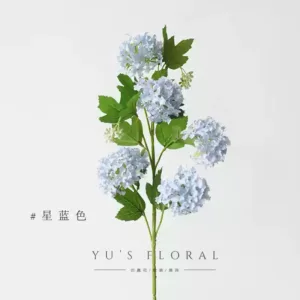 Simulated flower and tree hydrangea white green home single fake flower silk flower indoor decoration wedding decoration photography props - star blue