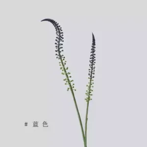 Simulated flower 2 branches of sage, Trichoderma family, linear floral landscaping, soft furnishings, photography props - blue