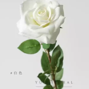 Artificial Flower Purple Cloud Rose Single Flower Indoor Home Decoration Soft Furnishing Floral Art Photography Props - White