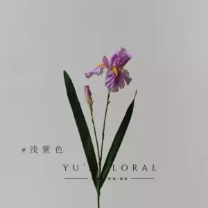 Artificial flower German iris single branch artificial flower artificial flower floral landscaping indoor soft decoration photography props foreign trade goods - light purple