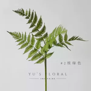 Simulated leaf fern, wolf tail fern, green national style home flower arrangement, flower soft decoration, Chinese photography props - 2 branches