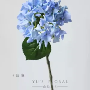Simulated flower wave hydrangea feels moisturizing material blue large hydrangea home vase flower arrangement photography props fake flowers - blue