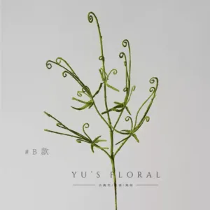 Simulated leaves, fist curled ferns, green wedding floral accessories, sprigs, cute single fake flowers, photography props - Section B