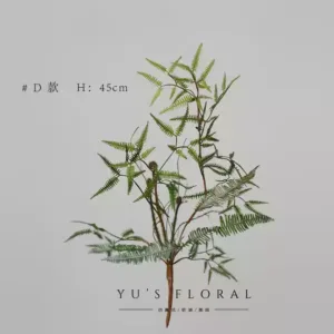 Artificial flowers, bamboo leaves, Miscanthus, weeds, flower arrangements, soft furnishings, home furnishings, Chinese style hotel decorations - Type D, height 45cm