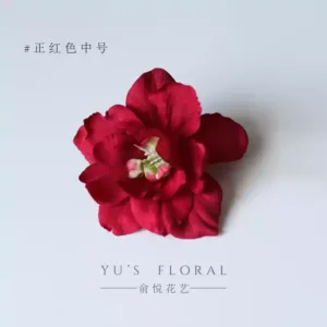 Simulated flower delphinium, molandi color single-headed small flower art, still life photography props, handmade hats, makeup photos, DIY - True red medium size