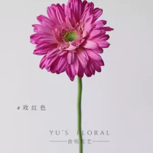 Simulated flowers, gerbera flowers, gerbera flowers, home decoration, simulated flowers, landscaping, fake flowers, photography props - rose red