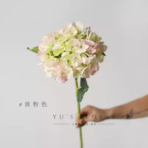 Artificial flowers French large hydrangea home decoration floral photography props soft decoration display fake flowers silk flowers wedding arrangement - light pink