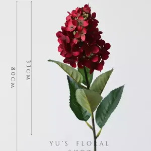 Artificial flowers, pagoda hydrangeas, photography props, home flower arrangements, single artificial flowers, soft landscaping, photography props - Type B-red