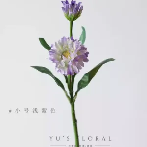 Artificial flower chrysanthemum single branch artificial flower light blue green indoor home decoration photography props foreign trade last order small quantity - Small light purple