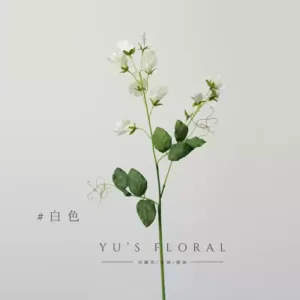 Artificial flowers sweet pea hotel display spring flowers single artificial flowers indoor home decoration photography props flowers - White