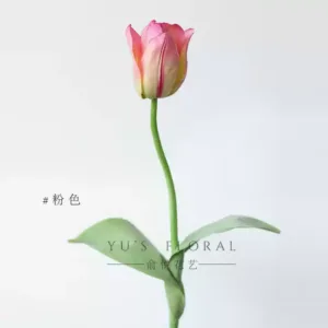 Simulated flower night queen tulip large flowers flower material retro oil painting style floral landscaping photography props space display - pink
