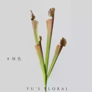 Simulated plant Sarracenia green floral home decoration single artificial flower soft decoration photography props high-end - green