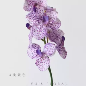 Artificial flower Orchid purple home floral soft furnishing display single artificial flower indoor engagement wedding photography props - light purple