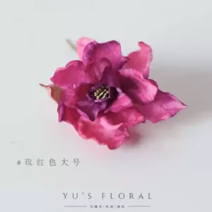 Simulated flower delphinium, molandi color single-headed small flower art, still life photography props, handmade hats, makeup photos, DIY - Rose red large size