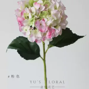 Simulated flower magic ocean hydrangea red and blue single artificial flower floral landscaping home flower arrangement photography props - pink