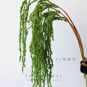 Artificial flowers, soft silk lines, flower materials, floral landscaping space, wedding hall furnishings, beautiful soft furnishings, photography props - 3 sprigs of green