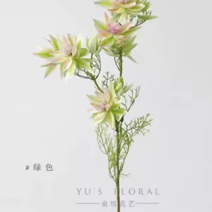 Simulated flower blush bride green floral decoration home soft furnishing display single flower art landscaping photography props - green