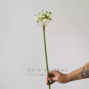 Artificial flower velvet Star of Bethlehem floral arrangement single artificial flower placement photography props soft decoration light luxury high-end - White