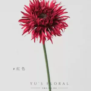 Simulated flower fried furrow sunflower home floral soft decoration display vase flower arrangement photography props landscaping ornaments - red