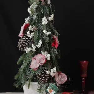 Christmas tree, Christmas atmosphere ornaments, niche finished product including basin, complete set of 75cm handwritten greeting cards, high simulation pine branches - Model B+3m battery light string